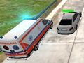 Xogo Raza da estrada de rescate de ambulancia  en liña