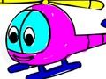 Xogo Volver á escola para colorear en helicóptero  en liña