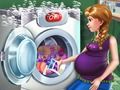 Xogo Día de lavandería de princesas embarazadas  en liña