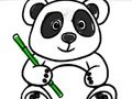Xogo Volta á escola: colorear panda  en liña