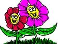 Xogo De volta ao cole: Libro para colorear de flores  en liña