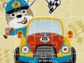 Xogo Jigsaw de debuxos animados de carreira  en liña