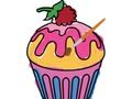 Xogo Delicioso colorido cupcake  en liña
