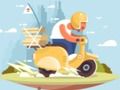 Xogo City Scooter Rides Jigsaw en liña