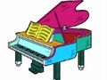 Xogo Volver á escola: libro para colorear de piano  en liña