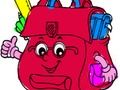 Xogo Volver á escola: Libro para colorear mochila escolar  en liña