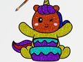 Xogo Libro para colorear Unicornios brillantes  en liña