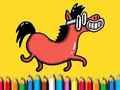 Xogo De volta ao cole: libro para colorear pony  en liña