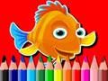Xogo De volta ao cole: libro para colorear de peixes  en liña