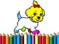 Xogo De volta ao cole: libro para colorear doggy  en liña