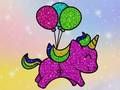 Xogo Libro para colorear unicornios con purpurina  en liña
