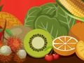 Xogo Palabra de froitas e verduras para nenos  en liña
