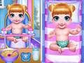 Xogo Coidado de bebés princesas xemelgas recén nacidas  en liña