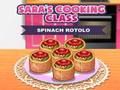 Xogo Clase de cociña de Sara Rotolo de espinacas  en liña