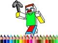 Xogo De volta ao cole: Minecraft para colorear  en liña
