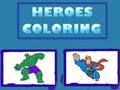 Xogo Heroes para colorear  en liña