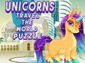 Xogo Crebacabezas Unicorns Travel The World  en liña