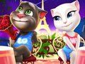 Xogo Talking Tom e Angela para colorear  en liña