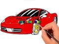 Xogo Libro para colorear de coches de carreiras  en liña