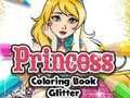 Xogo Libro para colorear princesa con purpurina  en liña