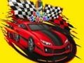 Xogo De volta ao cole: libro para colorear de coches de carreiras  en liña