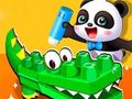 Xogo Crebacabezas de animais panda bebé  en liña