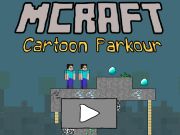 Xogo Parkour de debuxos animados Mcraft en liña