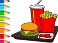 Xogo Libro para colorear: Hamburguesa  en liña