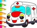 Xogo Libro para colorear: ambulancia  en liña