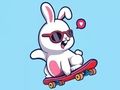 Xogo Libro para colorear: Rabbit Skateboard  en liña