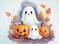 Xogo Libro para colorear: Halloween Ghosts  en liña