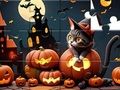 Xogo Crebacabezas: gato de Halloween  en liña