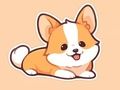 Xogo Libro para colorear: Corgi  en liña