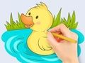 Xogo Libro para colorear: Baby Duck Swim  en liña
