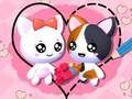 Xogo Puzzle de debuxo de gato de amor  en liña