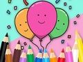 Xogo Libro para colorear: Celebrate-Globos  en liña