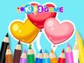 Xogo Libro para colorear: globos de corazón  en liña