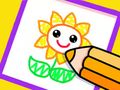 Xogo Debuxo infantil: fermosa flor  en liña