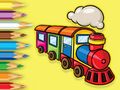 Xogo Libro para colorear: tren correndo  en liña