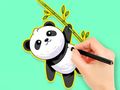 Xogo Libro para colorear: Panda Eat Bamboo  en liña