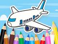 Xogo Libro para colorear: avión voador  en liña