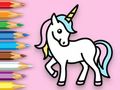 Xogo Libro para colorear: Unicornio feliz  en liña
