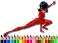 Xogo Volta á escola para colorear Lady Bug  en liña