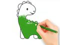 Xogo Libro para colorear: Dinosaurio encantador  en liña