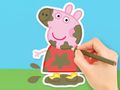 Xogo Libro para colorear: Peppa na lama  en liña