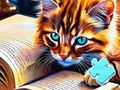 Xogo Crebacabezas: lectura de gatos  en liña