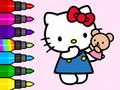 Xogo Libro para colorear: Hello Kitty Teddy Bear  en liña