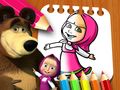 Xogo Libro para colorear Masha e o oso  en liña