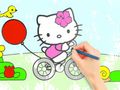 Xogo Libro para colorear: Hello Kitty Cycling  en liña