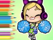 Xogo Libro para colorear: Avatar World Cheerleader en liña Xogo Libro para colorear: Avatar World Cheerleader en liña